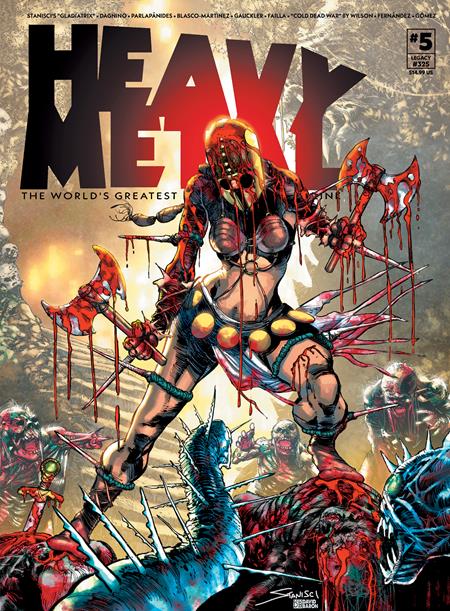 HEAVY METAL MAGAZINE #5 JOHN STANISCI B COVER