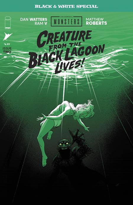 UNIVERSAL MONSTERS CREATURE FROM THE BLACK LAGOON LIVES BLACK & WHITE SPECIAL #2 (OF 2) MATTHEW ROBERTS A COVER