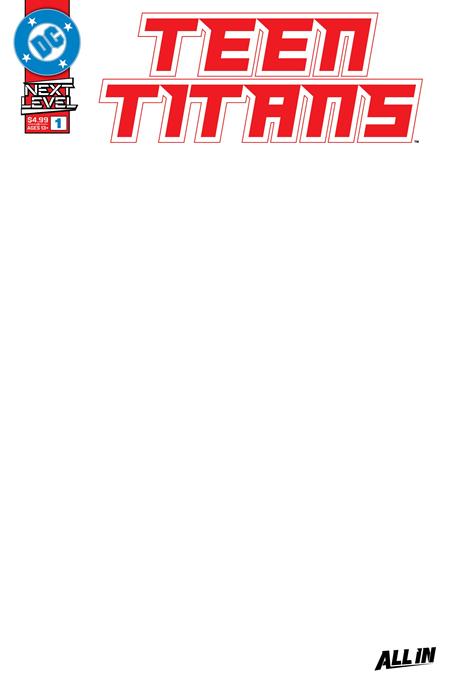 TEEN TITANS #1 BLANK E COVER