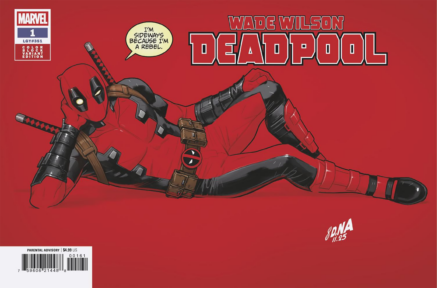 WADE WILSON: DEADPOOL #1 DAVID NAKAYAMA COLOR BLOCK RED F COVER