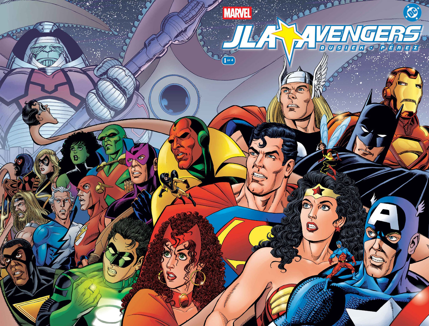 JLA/AVENGERS #1 FACSIMILE EDITION WRAPAROUND GEORGE PEREZ A COVER