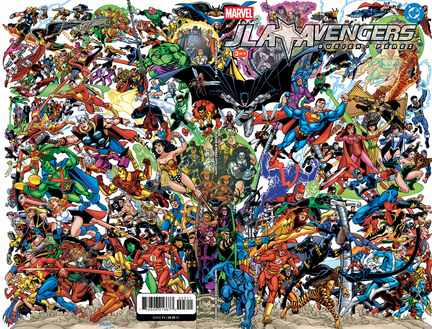 JLA/AVENGERS #3 FACSIMILE 2-PART CONNECTING GEORGE PEREZ A COVER