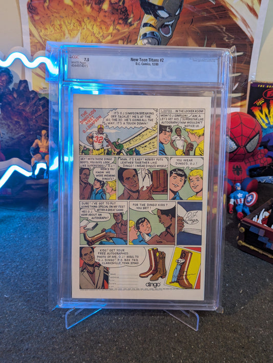 NEW TEEN TITANS #2 CGC 7.5 KEY ISSUE