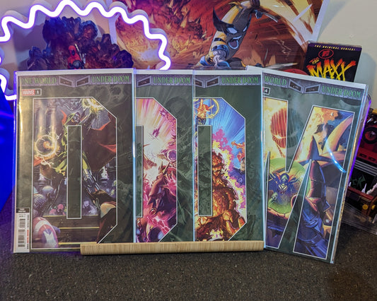 ONE WORLD UNDER DOOM #1-4 REPRINT CONNECTING COVER SET (2025)