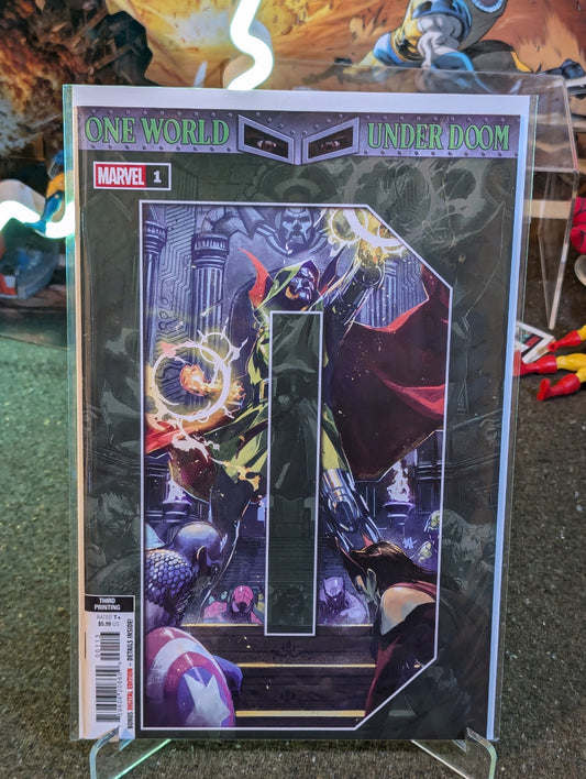 ONE WORLD UNDER DOOM #1-4 REPRINT CONNECTING COVER SET (2025)