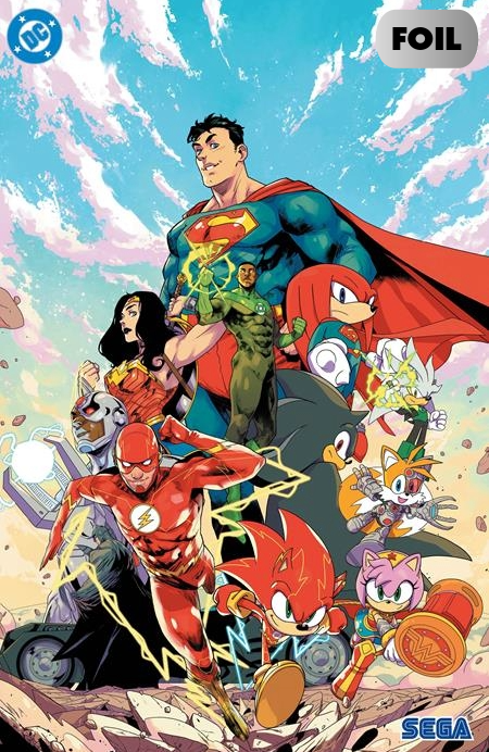DC X SONIC THE HEDGEHOG THE METAL LEGION #1 (OF 5) FOIL PABLO M COLLAR E COVER