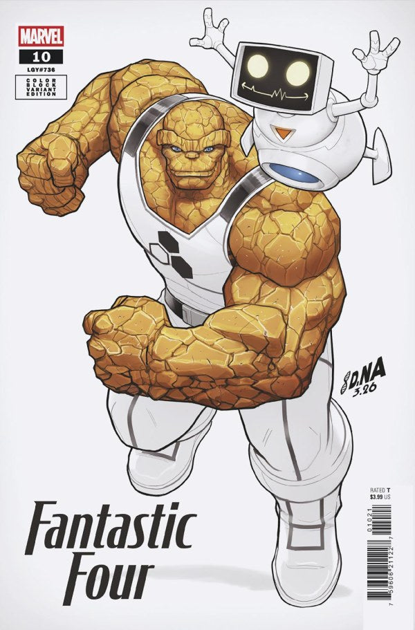 FANTASTIC FOUR #10 COLOR BLOCK WHITE DAVID NAKAYAMA B COVER