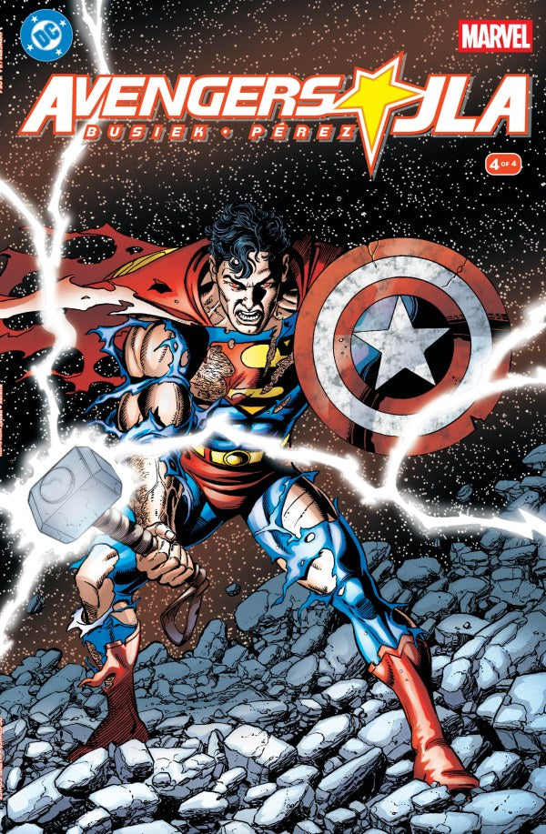 AVENGERS/JLA #4 FACSIMILE EDITION WRAPAROUND GEORGE PEREZ A COVER