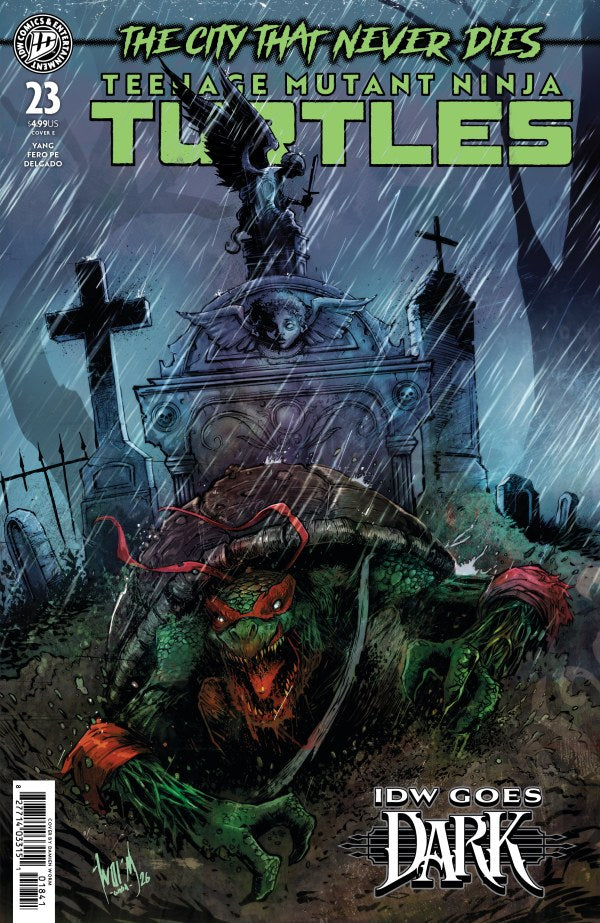 TEENAGE MUTANT NINJA TURTLES #23 IDW GOES DARK DAMIEN WORM E COVER
