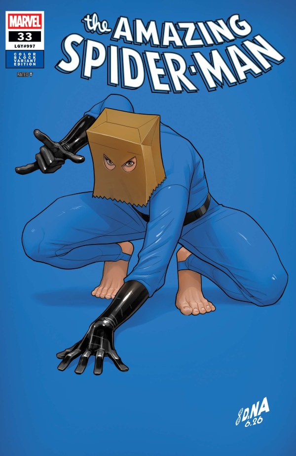 AMAZING SPIDER-MAN #33 COLOR BLOCK BLUE DAVID NAKAYAMA C COVER