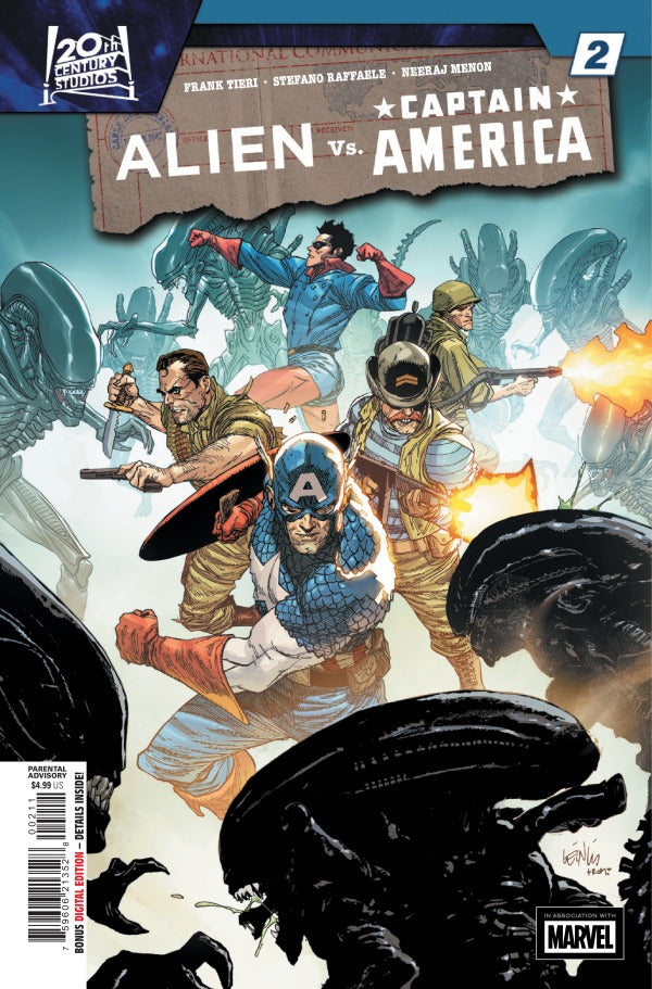 ALIEN VS CAPTAIN AMERICA #2 LEINIL YU A COVER