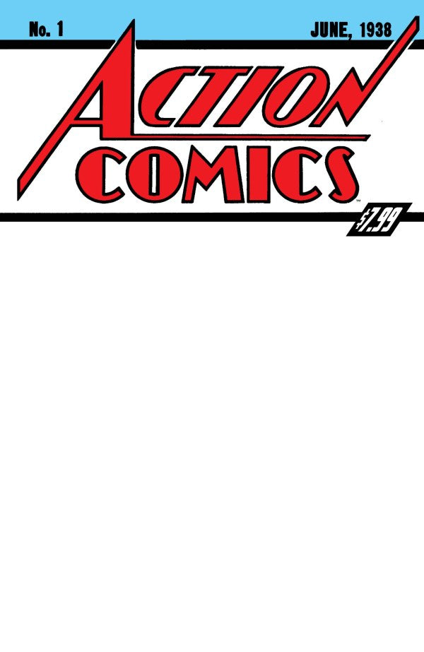 ACTION COMICS #1 (GOLDEN AGE SIZE) FACSIMILE EDITION BLANK B COVER