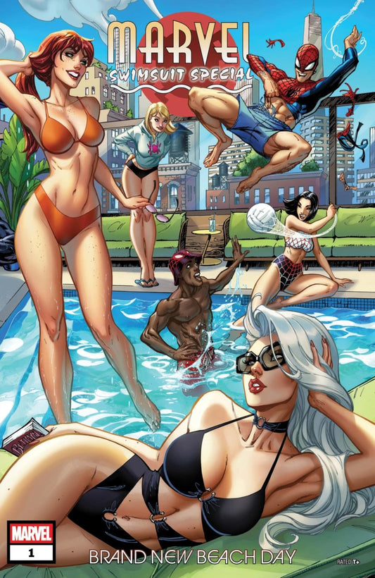 MARVEL SWIMSUIT SPECIAL: BRAND NEW BEACH DAY #1 WRAPAROUND J SCOTT CAMPBELL A COVER