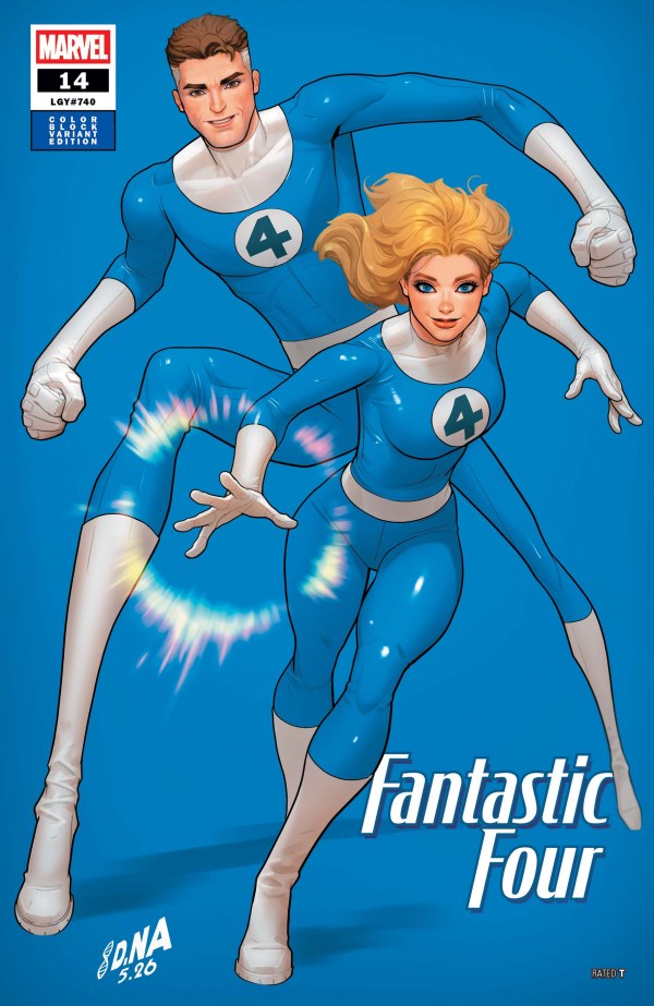 FANTASTIC FOUR #14 COLOR BLOCK BLUE DAVID NAKAYAMA B COVER