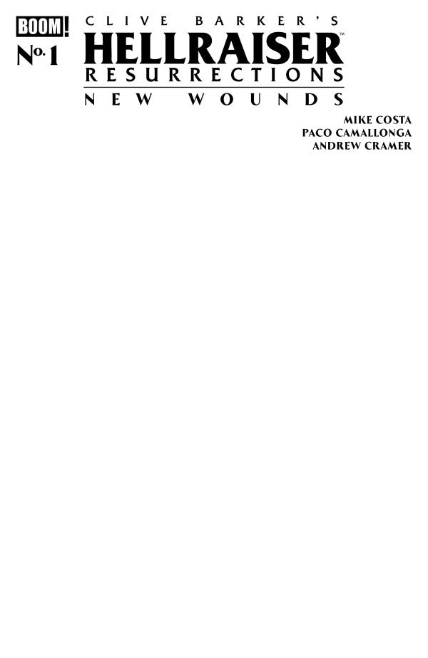 HELLRAISER: RESURRECTIONS - NEW WOUNDS #1 BLANK C COVER