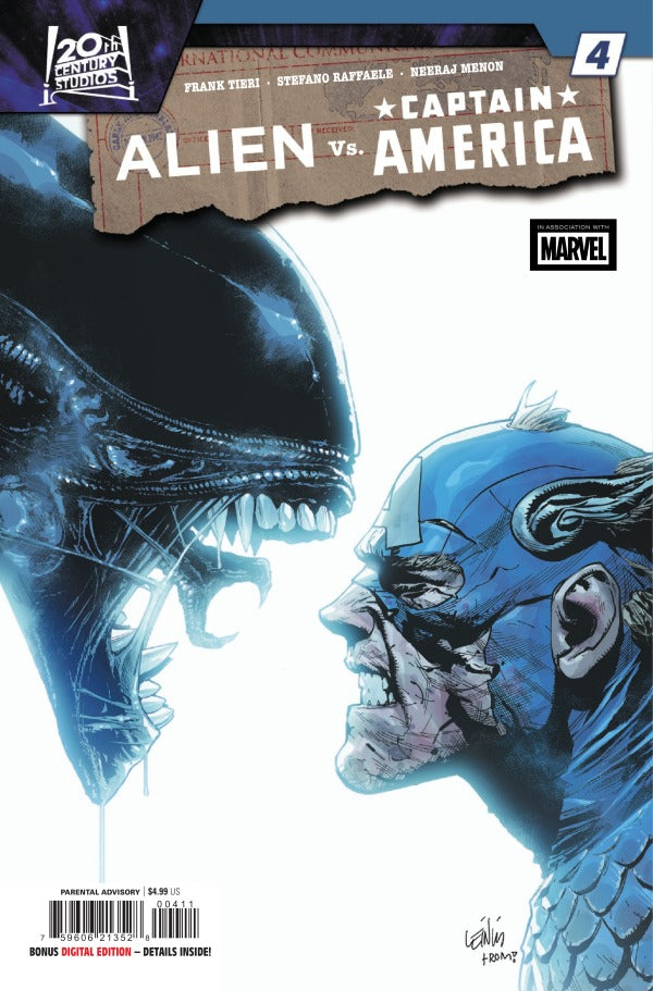 ALIEN VS. CAPTAIN AMERICA #4 LEINIL YU A COVER