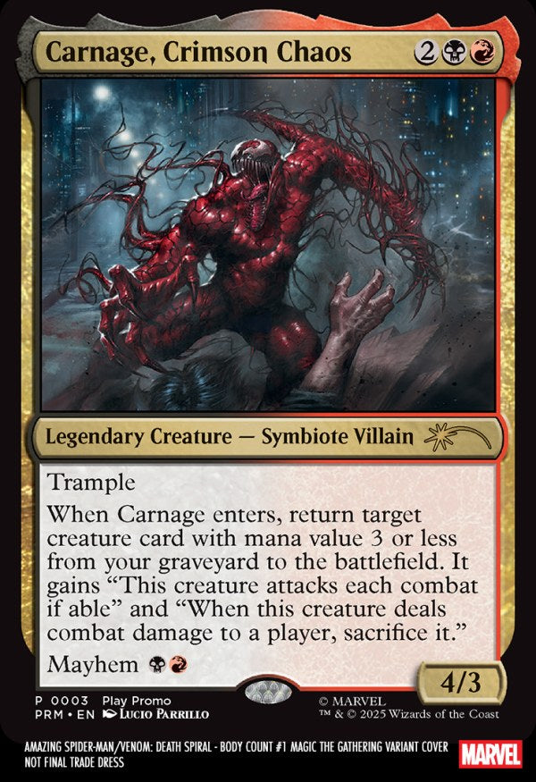 AMAZING SPIDER-MAN/VENOM: DEATH SPIRAL - BODY COUNT #1 MAGIC: THE GATHERING LUCIO PARRILLO E COVER