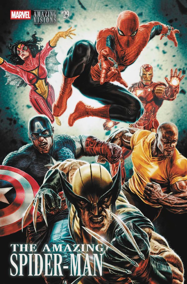 AMAZING SPIDER-MAN #29 AMAZING VISIONS LEE BERMEJO B COVER