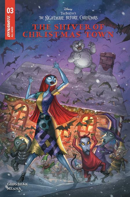 TIM BURTONS THE NIGHTMARE BEFORE CHRISTMAS THE SHIVER OF CHRISTMAS TOWN #3 ALAN QUAH C COVER