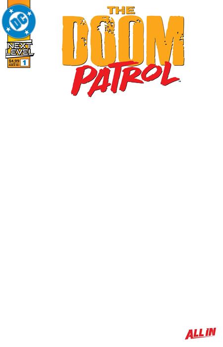 DOOM PATROL #1 BLANK E COVER