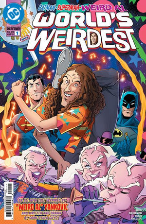 BATMAN SUPERMAN WEIRD AL WORLDS WEIRDEST #1 (ONE SHOT) DAN SCHOENING A COVER