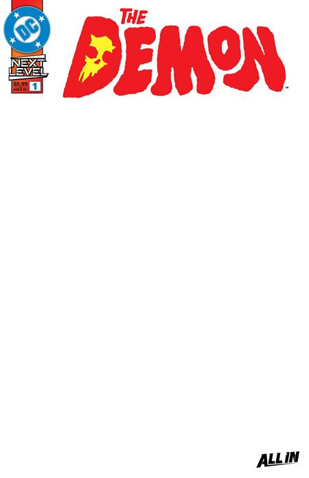 DEMON #1 BLANK F COVER