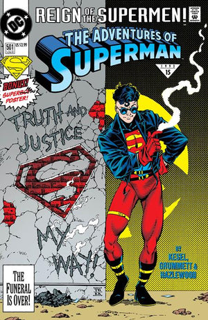 ADVENTURES OF SUPERMAN #501 FACSIMILE EDITION TOM GRUMMETT A COVER