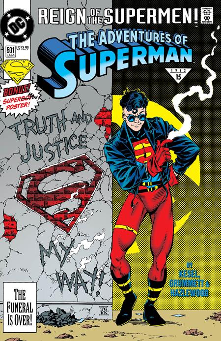 ADVENTURES OF SUPERMAN #501 FACSIMILE EDITION TOM GRUMMETT A COVER