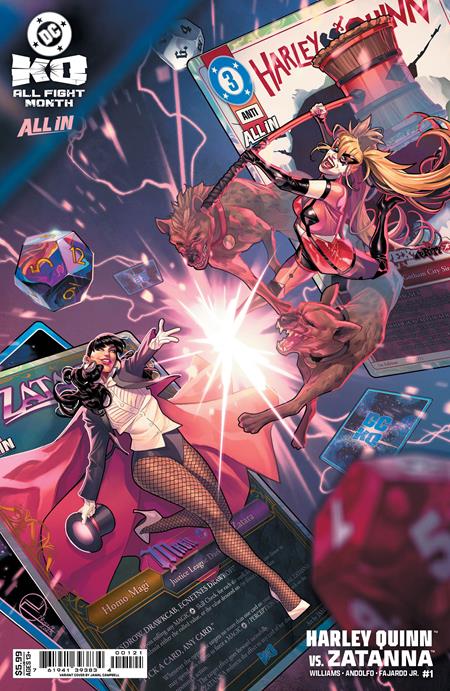 DC K.O. HARLEY QUINN VS ZATANNA #1 JAMAL CAMPBELL C COVER