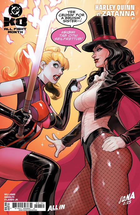 DC K.O. HARLEY QUINN VS ZATANNA #1 DAVID NAKAYAMA E COVER