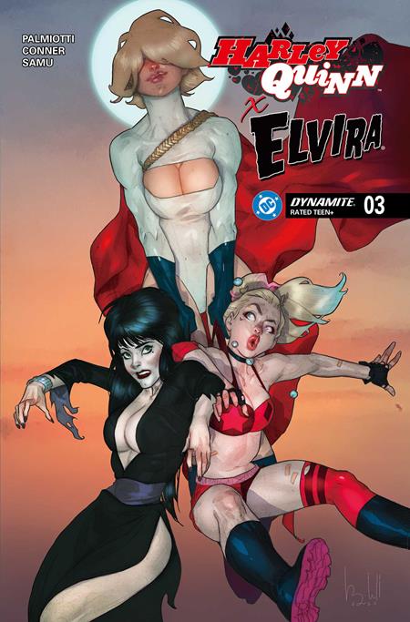 HARLEY QUINN X ELVIRA #3 BEN CALDWELL D COVER
