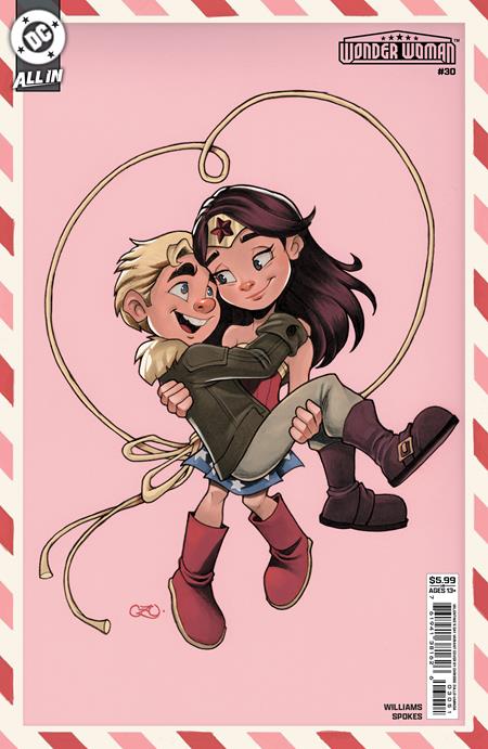 WONDER WOMAN #30 CHRISSIE ZULLO VALENTINES DAY CARD E COVER