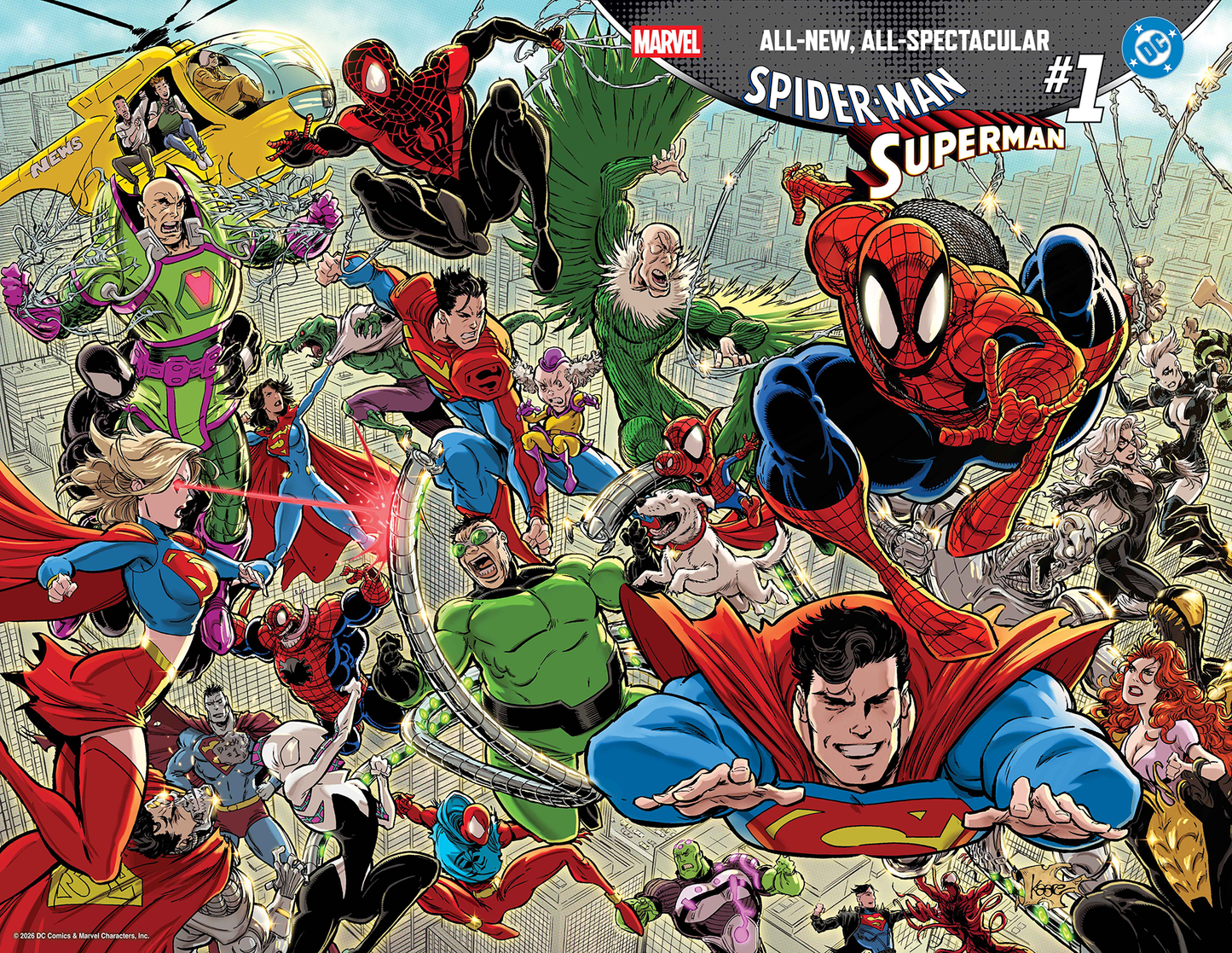 MARVEL/DC: SPIDER-MAN/SUPERMAN #1 KAARE ANDREWS WRAPAROUND COVER
