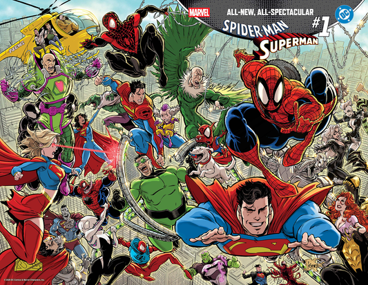 MARVEL/DC: SPIDER-MAN/SUPERMAN #1 KAARE ANDREWS WRAPAROUND COVER