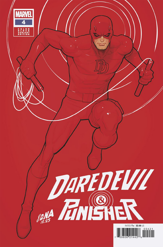 DAREDEVIL/PUNISHER: THE DEVIL'S TRIGGER #4 DAVID NAKAYAMA COLOR BLOCK RED B COVER