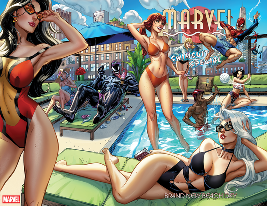 MARVEL SWIMSUIT SPECIAL: BRAND NEW BEACH DAY #1 WRAPAROUND J SCOTT CAMPBELL A COVER