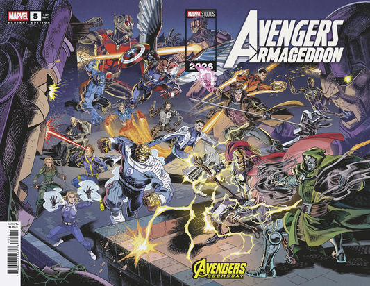 AVENGERS: ARMAGEDDON #5 MARVEL STUDIOS AVENGERS: DOOMSDAY LEONEL CASTELLANI WRAPAROUND B COVER
