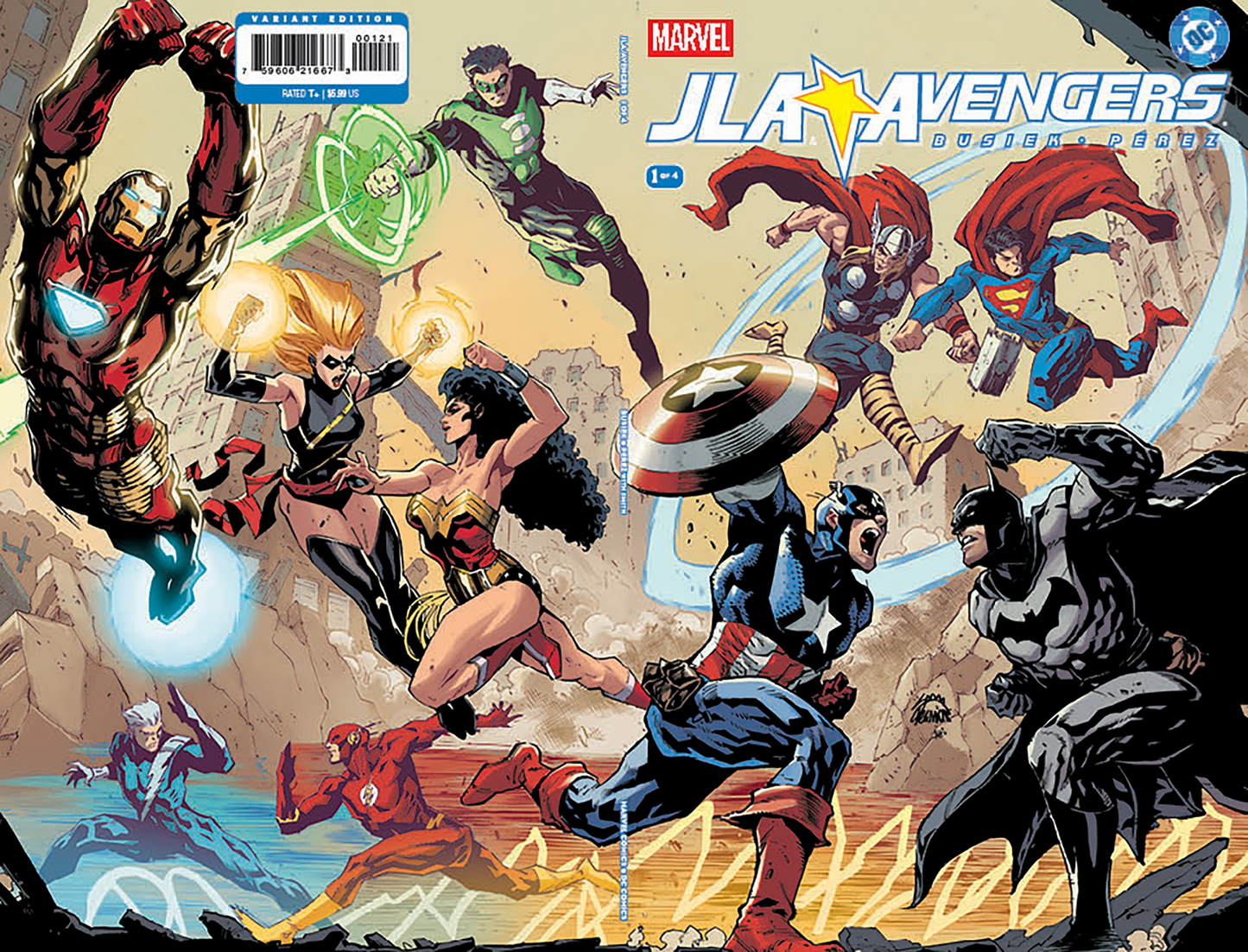 JLA/AVENGERS #1 FACSIMILE EDITION WRAPAROUND RYAN STEGMAN B COVER