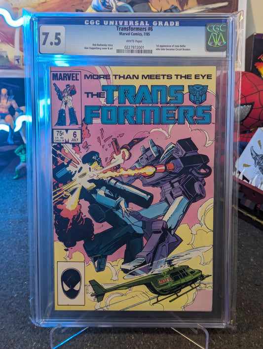 TRANSFORMERS #6 CGC 7.5 KEY ISSUE