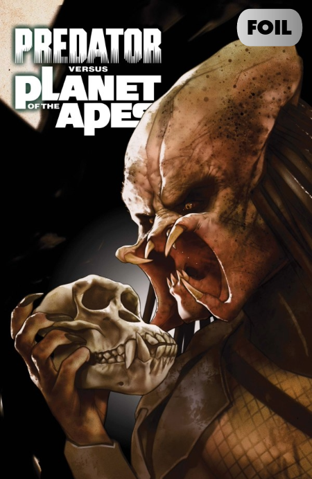 PREDATOR VS. THE PLANET OF THE APES #1 BEN OLIVER FOIL B COVER