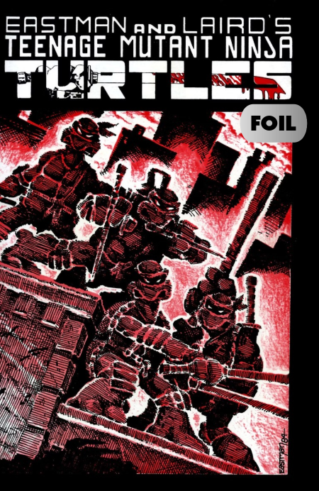 TEENAGE MUTANT NINJA TURTLES: MIRAGE FACSIMILE #1 KEVIN EASTMAN & PETER LAIRD FOIL B COVER
