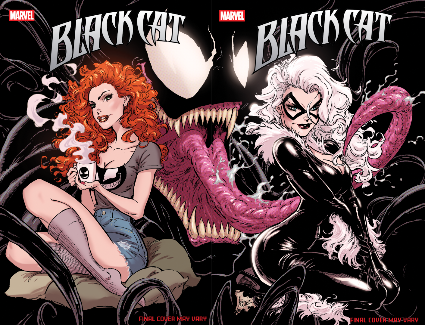 BLACK CAT #7 & #8  KAARE ANDREWS 2-PART CONNECTING COVERS