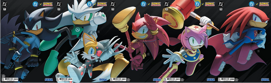 DC X SONIC THE HEDGEHOG #1-5 REPRINT DEEGEEMIN CONNECTING COVERS SET