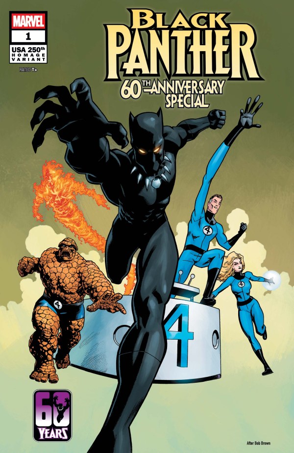 BLACK PANTHER 60TH ANNIVERSARY SPECIAL #1 MIKE HAWTHORNE 250TH HOMAGE B COVER