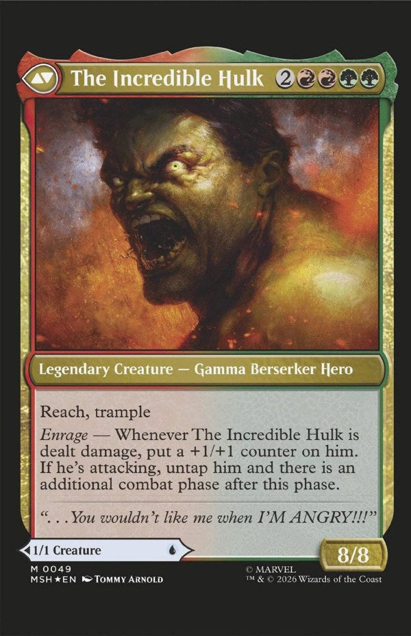 INFERNAL HULK #8 MAGIC: THE GATHERING TOMMY ARNOLD C COVER