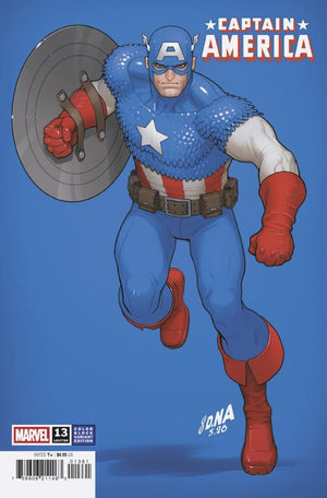 CAPTAIN AMERICA #13 COLOR BLOCK BLUE DAVID NAKAYAMA F COVER