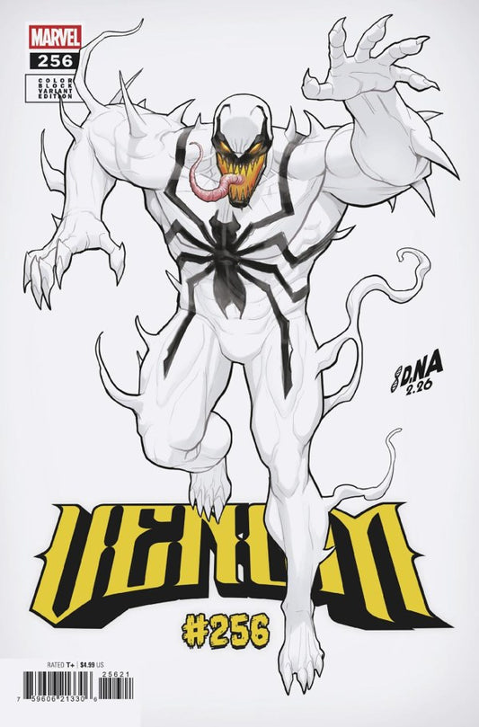 VENOM #256 DAVID NAKAYAMA COLOR BLOCK WHITE B COVER