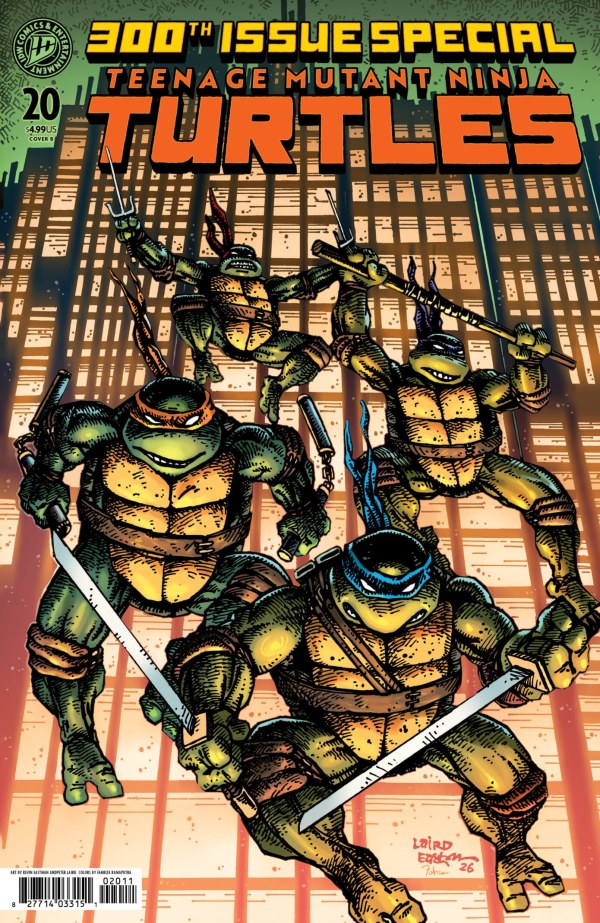 TEENAGE MUTANT NINJA TURTLES #20: 300TH SPECIAL KEVIN EASTMAN & PETER LAIRD B COVER