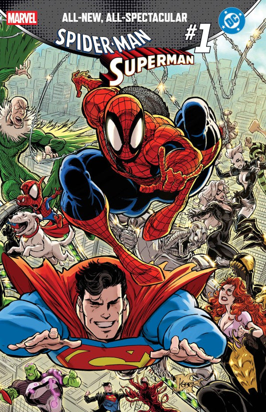 MARVEL/DC: SPIDER-MAN/SUPERMAN #1 KAARE ANDREWS WRAPAROUND COVER