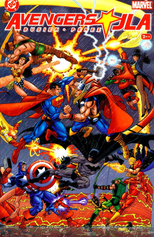 AVENGERS JLA #2 (OF 4) FACSIMILE EDITION GEORGE PEREZ A COVER